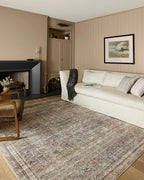 Loloi Chris Loves Julia Jules Collection JUL-09 Ink/Terracotta 9'-6'' x 14', .13" Pile Height, Area Rug