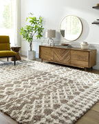 Livabliss Hapsburg Moroccan Shag Area Rug,9'3" x 12',Medium Brown