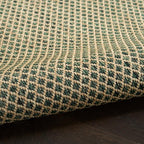 Nourison Home Courtyard Green 3' x 5' Area Rug - Easy Clean, Non Shedding, Bed Room, Living Room, Dining Room, Kitchen (3' x 5')