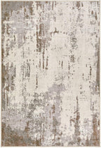 2x3 Entryway Area Rug: Washable Neutral Modern Abstract Small Rug - Non-Slip Low Pile Throw Indoor Carpet for Entrance Kitchen Front Door Mat Bathroom Entry Kids Room - Brown/Grey/Beige