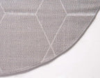 Unique Loom Trellis Frieze Collection Area Rug - Geometric (8' Round, Light Gray/ Ivory)