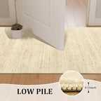 Art&Tuft Non-Slip Runner Rug - 2x6 Runner Rug Washable Low-Pile Rugs Runners, Soft Distressed Carpet Runner for Bedroom Bathroom Kitchen Laundry Living Room, Brown
