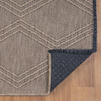 LUXE WEAVERS Modern Farmhouse Brown 8x10 Washable Area Rug, Anti-Slip Diamond Pattern Carpet