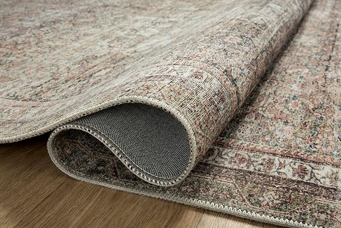 Loloi Chris Loves Julia Jules Collection JUL-09 Ink/Terracotta 7'-6'' x 9'-6'', .13" Pile Height, Area Rug