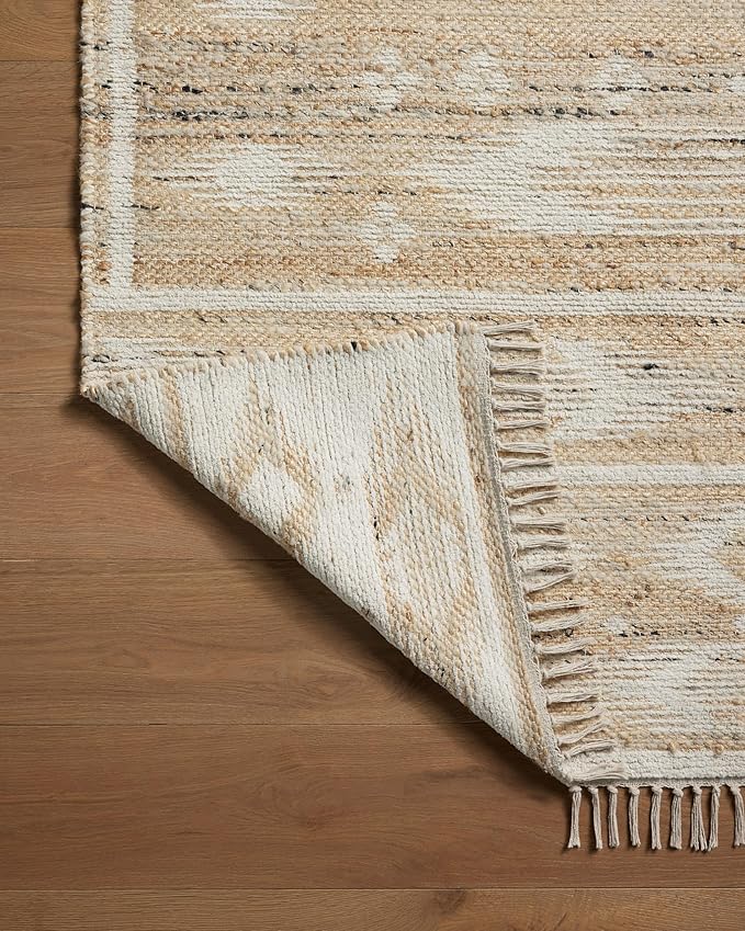 Loloi Angela Rose Rivers Collection RIV-04 Natural/Ivory 8'-6" x 11'-6" Reversible Area Rug