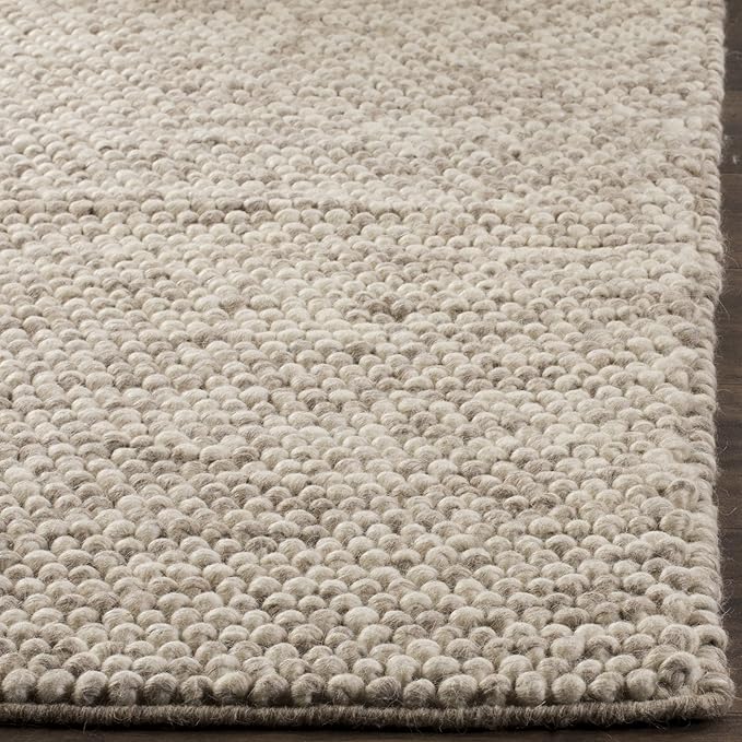 SAFAVIEH Natura Collection Runner Rug - 2'3" x 22', Beige, Handmade Wool Blend, Textured Design, Ideal for Hallway, Bedroom, Foyer (NAT620B)