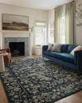 Loloi Rifle Paper Co. Laurel Collection LAU-05 Navy/Multi 2'-8" x 4' Accent Rug