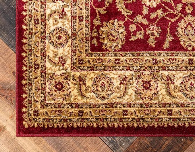 Unique Loom Voyage Collection Traditional Oriental Classic Intricate Design Area Rug (10' 6 x 16' 5 Rectangular, Red/Gold)