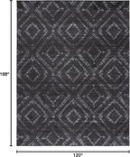 SAFAVIEH Adirondack Collection Area Rug - 10' x 14', Dark Grey & Grey, Modern Diamond Distressed Design, Non-Shedding & Easy Care, Ideal for High Traffic Areas in Living Room, Bedroom (ADR131F)