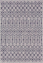 Unique Loom Outdoor Trellis Collection Area Rug - Tribal Trellis (3' 3" x 5' 3" Rectangle, Gray/ Black)
