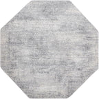 Unique Loom Finsbury Collection Area Rug - Sarah (7' 10" Octagon, Gray/ Ivory)