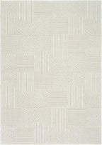 Nourison Home Textured Home Ivory 3'11" x 5'11" Area Rug - Easy Clean, Non Shedding, Bed Room, Living Room, Dining Room, Kitchen (4' x 6')