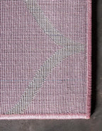 Rugs.com Lattice Frieze Collection Rug – 5' Square Light Pink Medium Rug Perfect for Living Rooms, Kitchens, Entryways