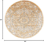 Unique Loom Isabella Collection Area Rug - Adjani (3' 3" Round, Beige/ Black)