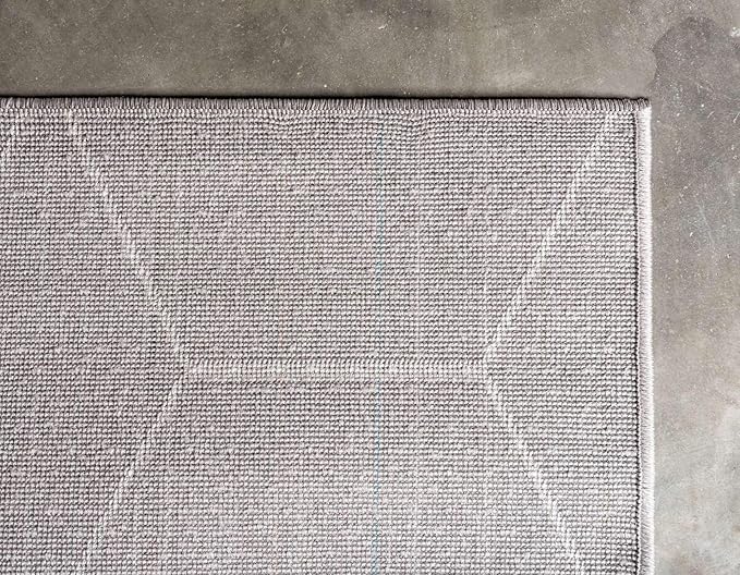 Unique Loom Trellis Frieze Collection Area Rug - Geometric (3' 3" x 5' 3", Light Gray/ Ivory)