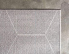 Unique Loom Trellis Frieze Collection Area Rug - Geometric (2' x 13' 1" Runner, Light Gray/ Ivory)