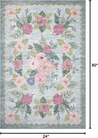Loloi Rifle Paper Co. Rosa Collection RSA-02 Sky 2'-0" x 5'-0" Accent Rug