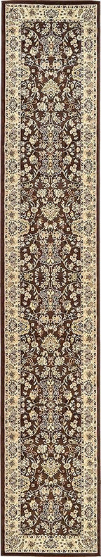 Unique Loom Sialk Hill Collection Area Rug - Washington (3' x 16' 5" Runner Brown/Black)
