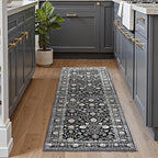2x6 Area Rug,Boho Vintage Oriental Washable Rugs,Collapsible Area Rug for Bedroom, Entryway, Kitchen, Bathroom