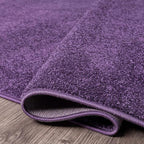 JONATHAN Y Haze Solid Low-Pile Purple Indoor Area Rug 5x8, Coastal,Bohemian,Minimalist,Classic, Easy-Cleaning for Living Room,Bedroom,Kitchen,Pet Friendly,Non-Shedding (SEU100N-5)