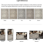 ReaLife Rugs Machine Washable Area Rug Runner - Living Room Bedroom Bathroom Kitchen Entryway Office - Padded Low Pile Stain Resistant Premium - Boho Farmhouse Vintage - Paz - Beige Gray Ivory 3'x5'