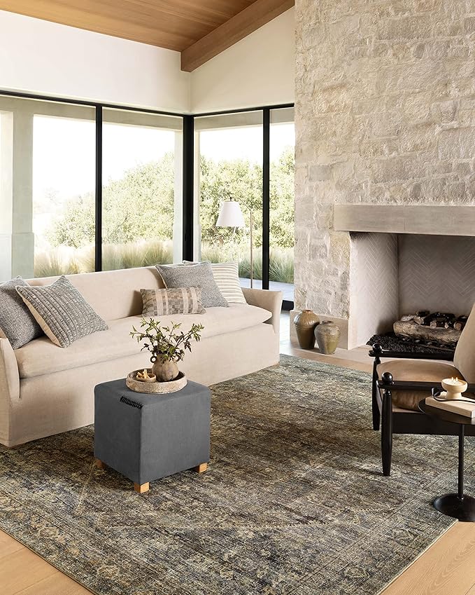 Loloi Amber Lewis Morgan Collection MOG-05 Spice/Lagoon 2'-3" x 7'-6" 38" Thick Runner Rug feat. CloudPile, Neutral, Room Décor, Vintage Inspired, Livingroom, Bedroom, Dining Area