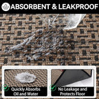 Door Mat 31x47, Dirt Resistant and Absorbent, Non-Slip Rubber Backing Floor Mats, Easy Clean Low-Profile Doormat for Entryway, Front Door, and Inside Entrance, Black