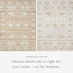 Loloi Angela Rose Rivers Collection RIV-04 Natural/Ivory 9'-3" x 13' Reversible Area Rug