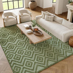Nourison Home Versatile Green 8' x 10' Area Rug - Easy Clean, Non Shedding, Bed Room, Living Room, Dining Room, Kitchen (8' x 10')