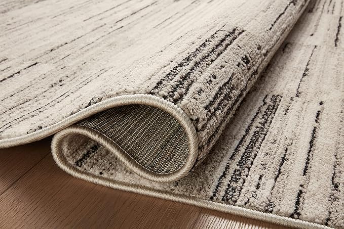 Loloi Darby Collection DAR-01 Charcoal/Sand 2'-7" x 8'-0" Runner Rug
