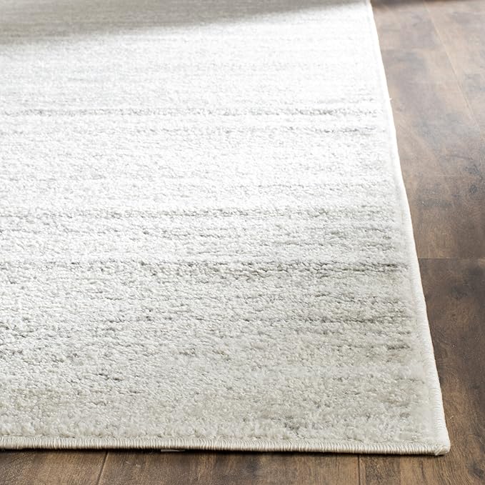 SAFAVIEH Area Rug 3x5 - Adirondack Collection - Ivory & Silver, Modern Ombre Design, Non Shedding & Easy to Clean, Ideal for Living Room, Bedroom, Office, Dining Space (ADR113B)