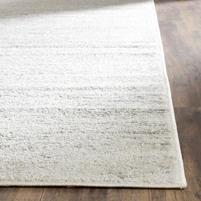 SAFAVIEH Area Rug 9x12 - Adirondack Collection - Large - Ivory & Silver, Modern Ombre Design, Non Shedding & Easy to Clean, Ideal for Living Room, Bedroom, Office, Dining Space (ADR113B)