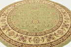 Unique Loom Voyage Collection Traditional Oriental Classic Intricate Design Area Rug (8' 0 x 8' 0 Round, Green/Ivory)