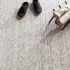 Dash and Albert Loggia Grey Handwoven Wool Rug, 9 X 12 Feet, Grey Solid Pattern - Premium Luxury Hotel Quality Soft Breathable Hypoallergenic Machine Washable Easy Care All Season Comfortable