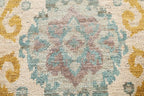 Rug Source Transitional Collection 5x8 Oushak Area Rug, Hand Knotted Beige & Ivories All-Over Rug, Oriental Jute Carpet for Bedroom, Living Room, Dining Room