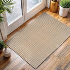 CAMILSON Modern Beige Non Slip Door Mat Rug 2x3 Ultra Soft High Pile Entryway Rugs Non Skid Rubber Backing Durable & Easy to Clean Carpet for Kitchen Bathroom Indoor Use (2 x 3 Beige)