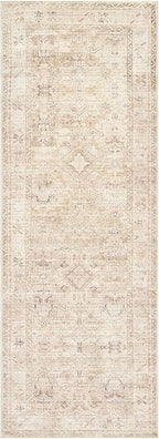 Hauteloom Nakia Living Room, Bedroom Area Rug - Traditional - Beige, Taupe, Ivory - 9'1" x 12'