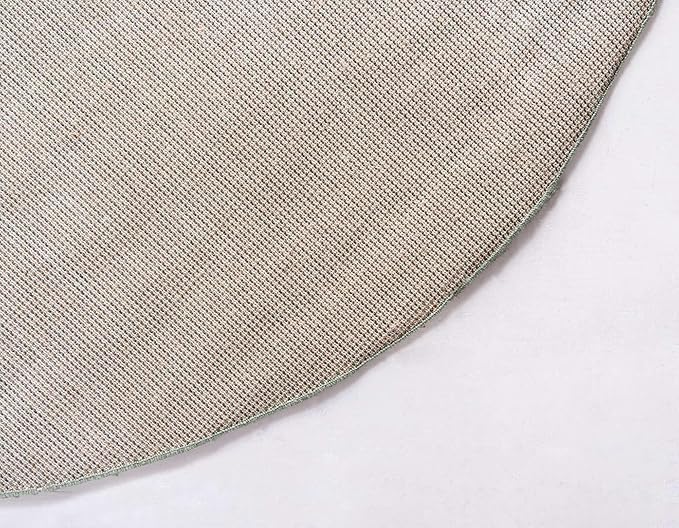 Unique Loom Davos Shag Collection Area Rug - Solid (4' 1" Round, Sage)
