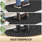 Amyracel Front Door Mat Indoor Outdoor Entrance, 48" x 72" All-Season Waterproof Doormat for Enterway, Heavy Duty Commercial Floor Mat, Fade Resistant, Rubber Back, Low Profile, Easy Clean