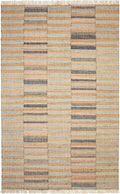Dash and Albert Ravel Wool Area Rug - 5' x 8' Blue Stripe Handwoven Accent Rug - Durable, Eco-Friendly, High Traffic Area Hallway, Living Room, Stairs
