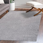 Eyely UES100A-3 Supersoft Haze Solid Low-Pile Indoor Area Rug Casual;Contemporary;Solid;Traditional, Bedroom, Kitchen, Living Room, Easy-Cleaning, Non-Shedding, 3 X 5, Gray
