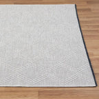 LUXE WEAVERS Modern Farmhouse Beige 5x7 Washable Area Rug, Anti-Slip Diamond Pattern Carpet