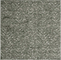 SAFAVIEH Adirondack Collection Area Rug - 6' Square, Dark Green & Ivory, Chevron Design, Non-Shedding & Easy Care, Ideal for High Traffic Areas in Living Room, Bedroom, Dining (ADR104Y-6SQ)