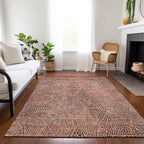 Addison Rugs Chantille ACN591 Salmon 9' x 12' Indoor Outdoor Area Rug, Easy Clean, Machine Washable, Non Shedding, Bedroom, Living Room, Dining Room, Kitchen, Patio Rug