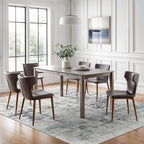 Abstract Rug 8x10 Large Living Room Rugs Neutral Modern Washable Area Rugs for Bedroom Dining Room Non-Slip Stain Resistant Foldable Thin Rug Gray Blue