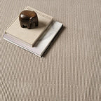 Revival Rugs Stripe 6'7"x9' Washable Area Rug for Living Room Bedroom - 100% Recycled Oeko-TEX Certified, Medium Pile, Taupe
