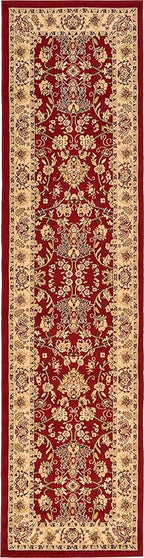 Unique Loom Sialk Hill Collection Area Rug - Washington (2' 7" x 10' Runner Burgundy/Cream)