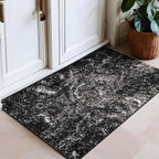 Rugshop Abstract Marble Shag Area Rug Anthracite Dark Gray 2' x 3' Ideal for Entryways, Kitchens, or Small Spaces