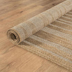 Beverly Rug Easy Jute Framed Border Rug 9x12 Washable Large Indoor Outdoor Area Rugs for Living Dining Room Patio Office Stain Resistant Non Shedding Casual Indoor Outside Carpet 9 x 12 Natural