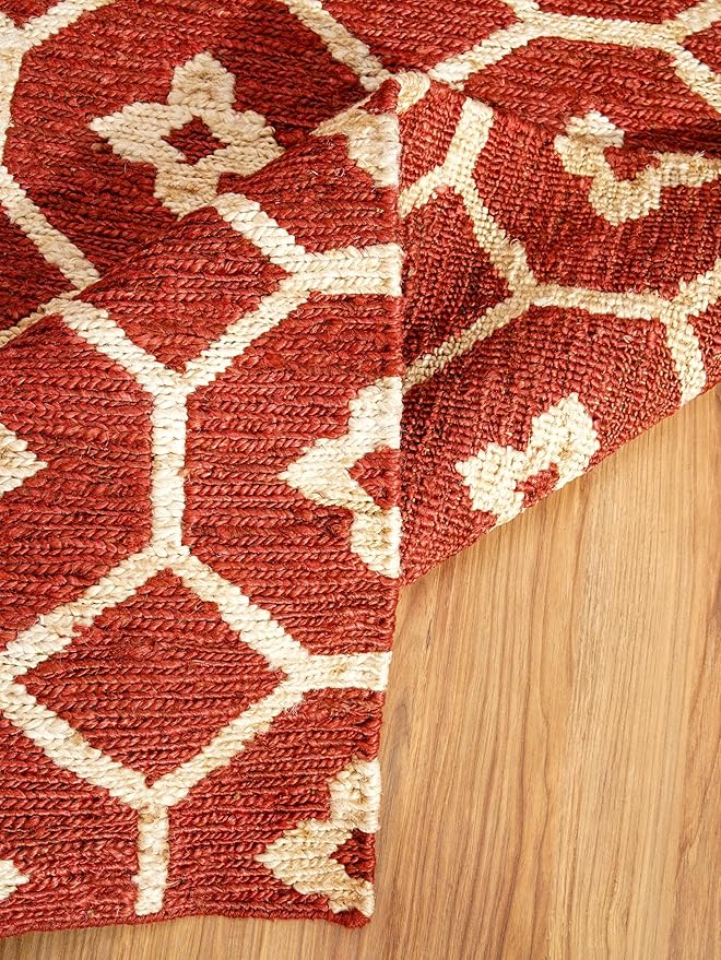 Rugsotic Carpets Hand Woven Flat Weave Kilim Wool 8'x10' Area Rug Solid Gold D00111